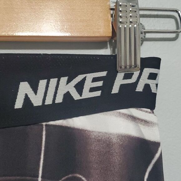 NIKE PRO pants Womens size Medium brown white Running Yoga Compression L… - Picture 4 of 13